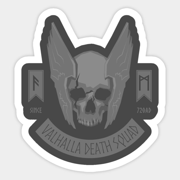 Valhalla Death Squad (Alternate) Sticker by d13design